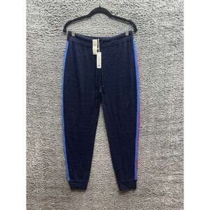 NWT Sundry Wool-Cashmere Side Stripes Jogger Sweatpants Navy Marine Women Size M